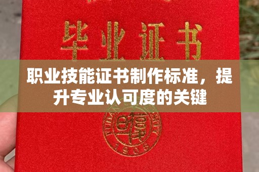 周口职业技能证书制作标准，提升专业认可度的关键