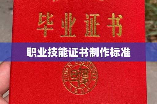 周口职业技能证书制作标准