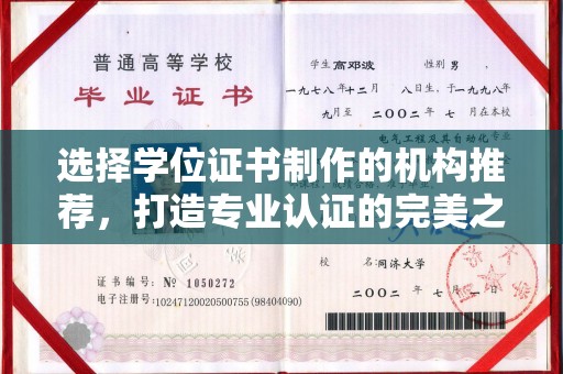 周口选择学位证书制作的机构推荐，打造专业认证的完美之选