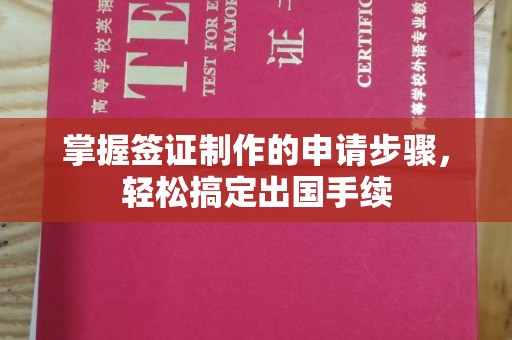 周口掌握签证制作的申请步骤，轻松搞定出国手续